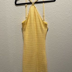 Yellow knit dress